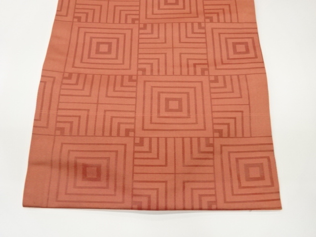  市松に子持ち色紙模様織出し名古屋帯